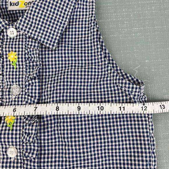 Vintage Kid Zone Ruffle Gingham Plaid Sleeveless Top 4T NWT - Picture 7 of 9